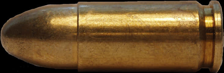 Brass Bullet Isolatedon Black