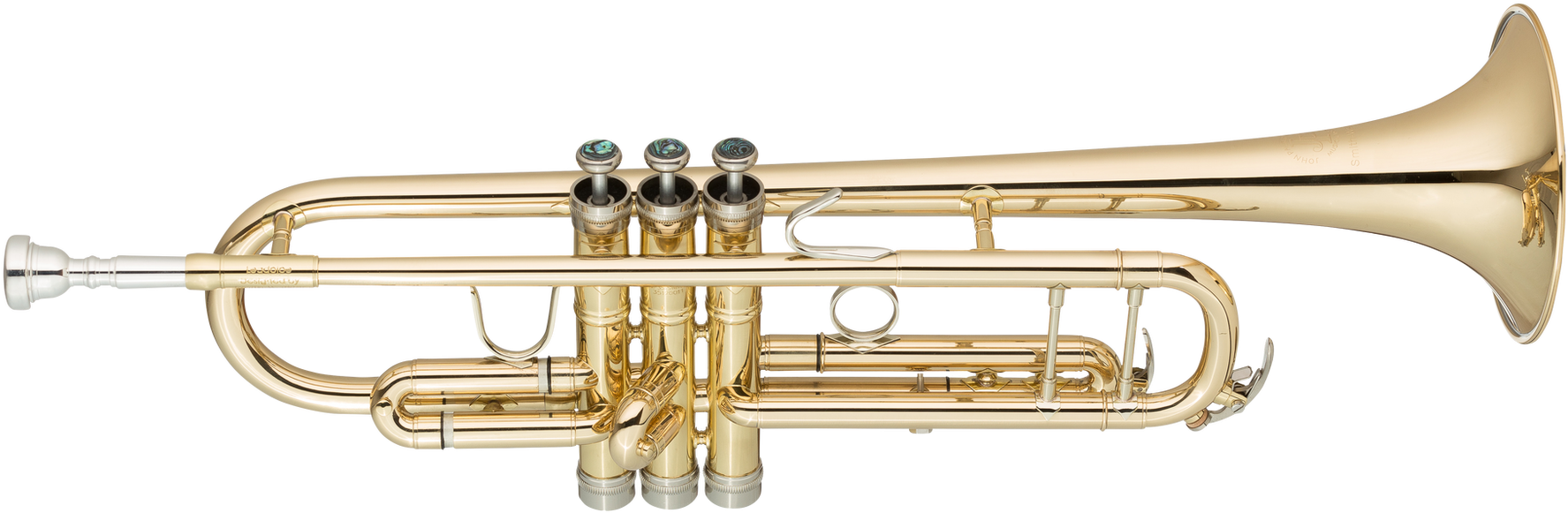 Brass Trumpet Isolatedon Background