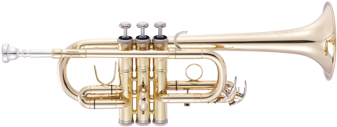 Brass Trumpet Isolatedon White