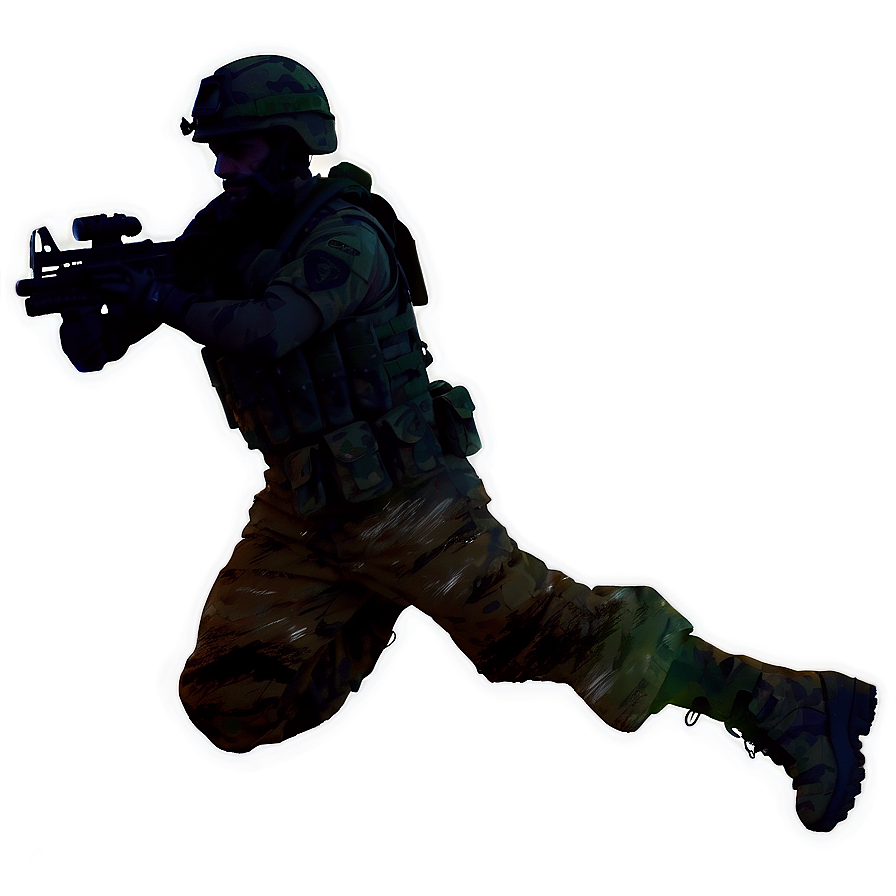 Brave Soldier Silhouette Png 06272024