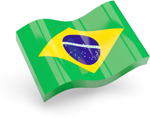 Brazilian Flag Waving