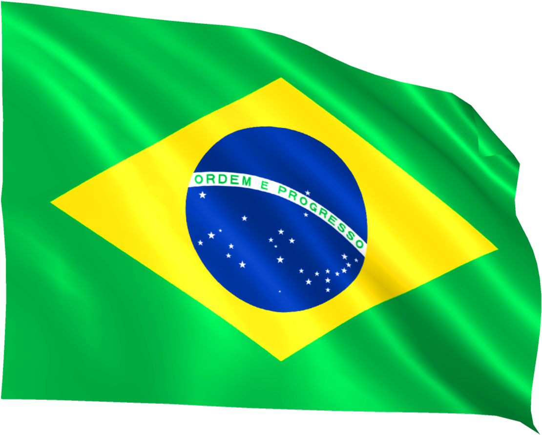 Brazilian National Flag Waving