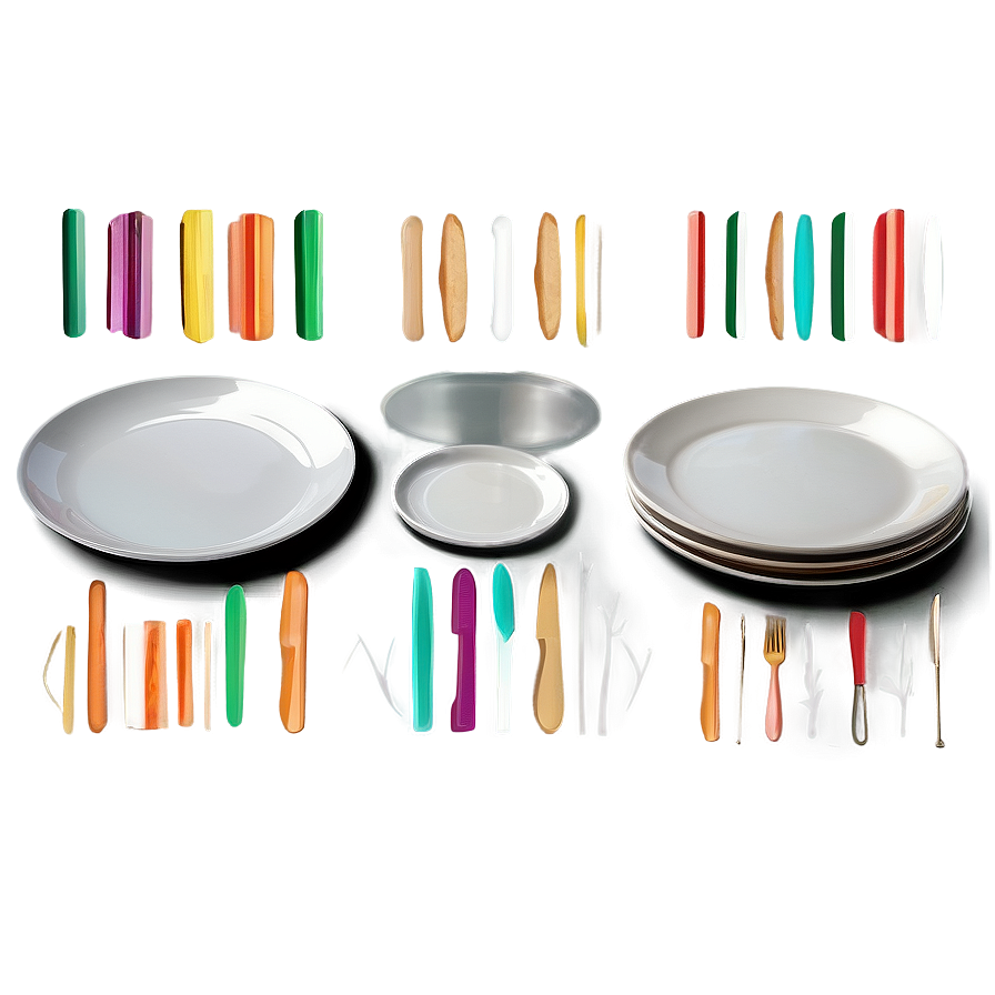 Bread Plates Set Png 2