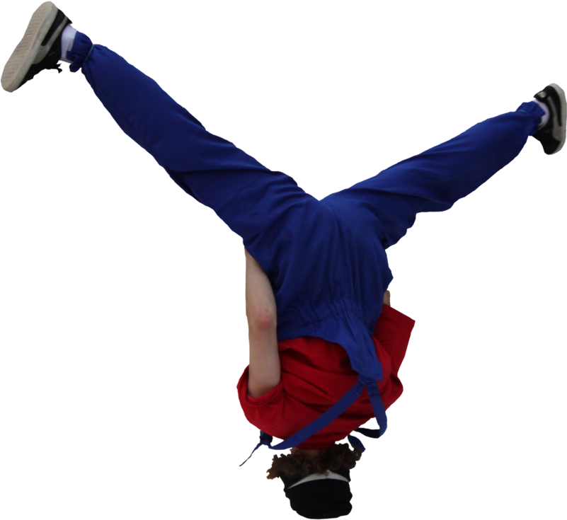 Breakdancer Inverted Freeze Pose