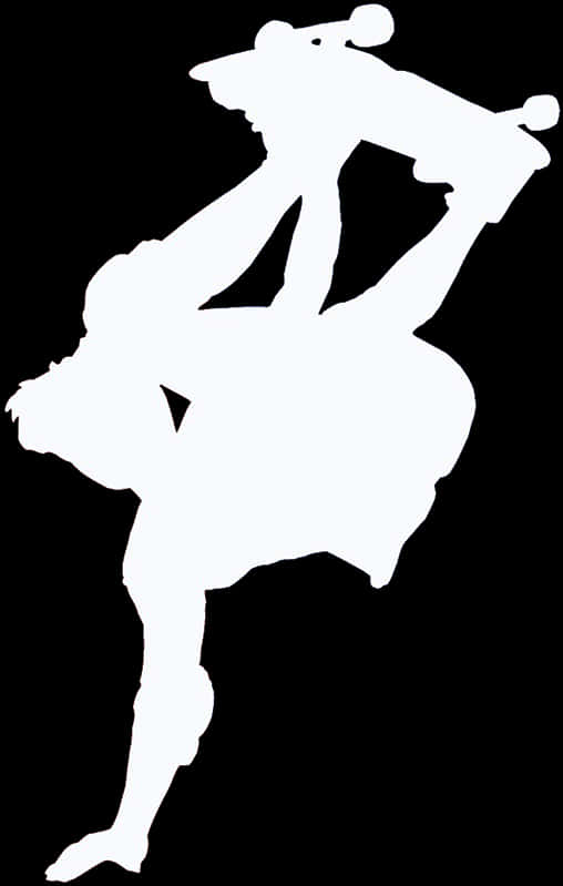 Breakdancer Silhouette Action Pose