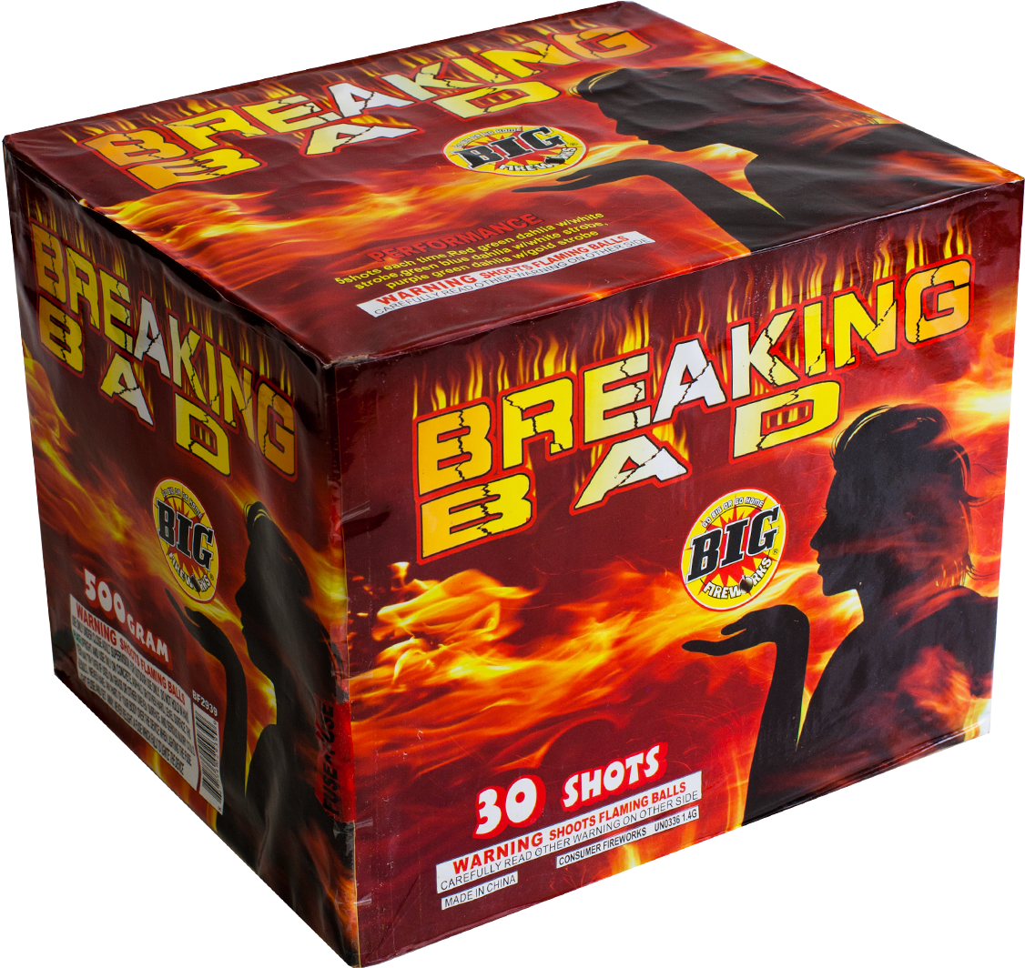 Breaking Bad Fireworks Packaging