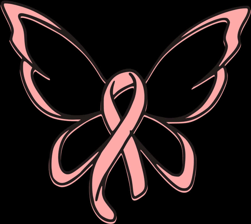Breast Cancer Awareness Butterfly Ribbon