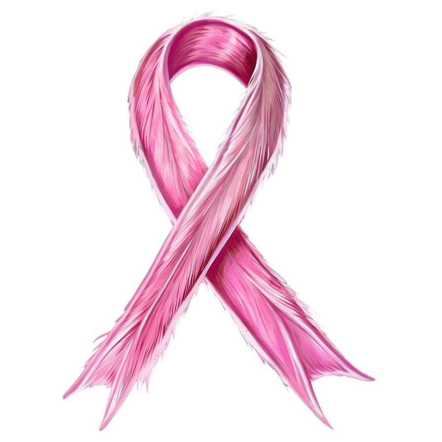 Breast Cancer Ribbon With Feathers Png 84