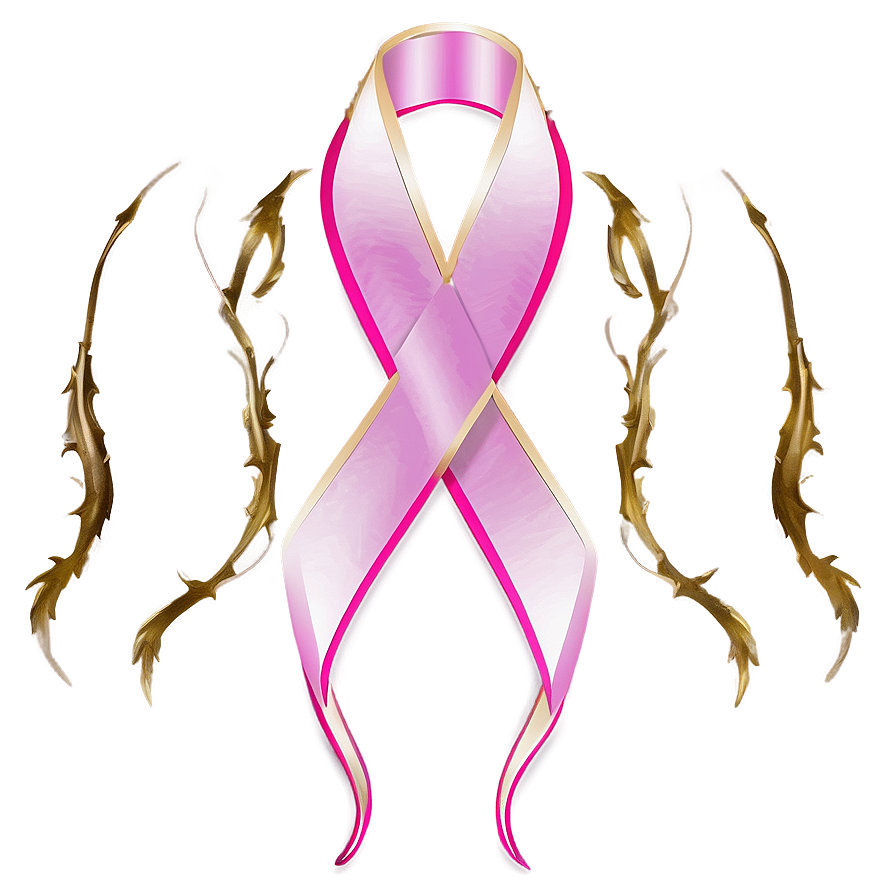 Breast Cancer Support Ribbon Png Qkh12