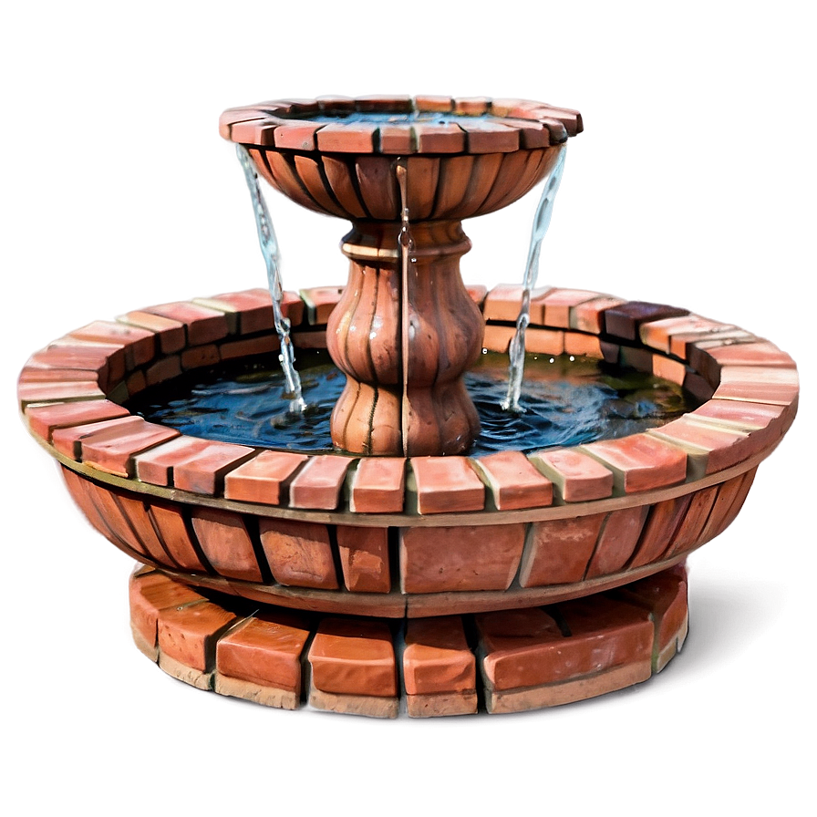 Brick Water Fountain Png 05062024