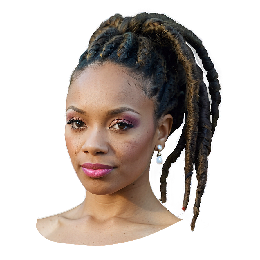 Bridal Dreads Hairstyle Png Fnh37