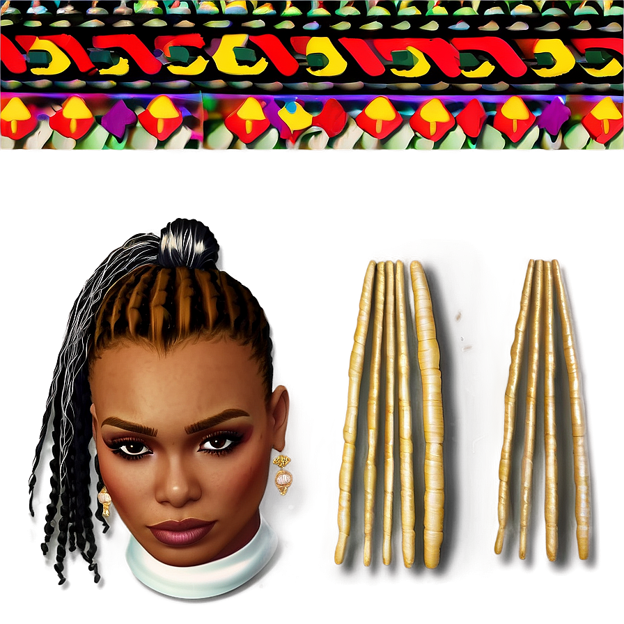 Bridal Dreads Hairstyle Png Njg11