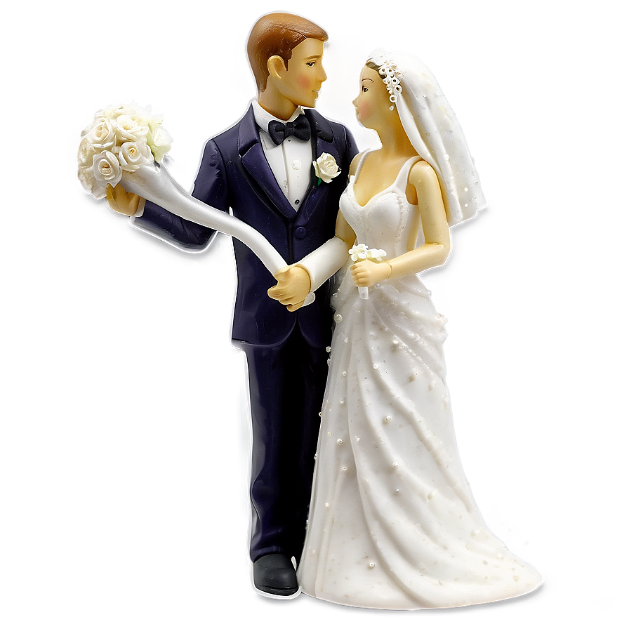 Bride And Groom Cake Topper Png 06262024