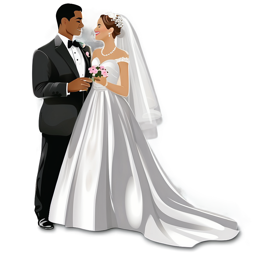 Bride And Groom Vector Png Khw92