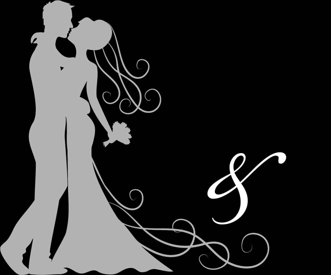 Brideand Groom Silhouette