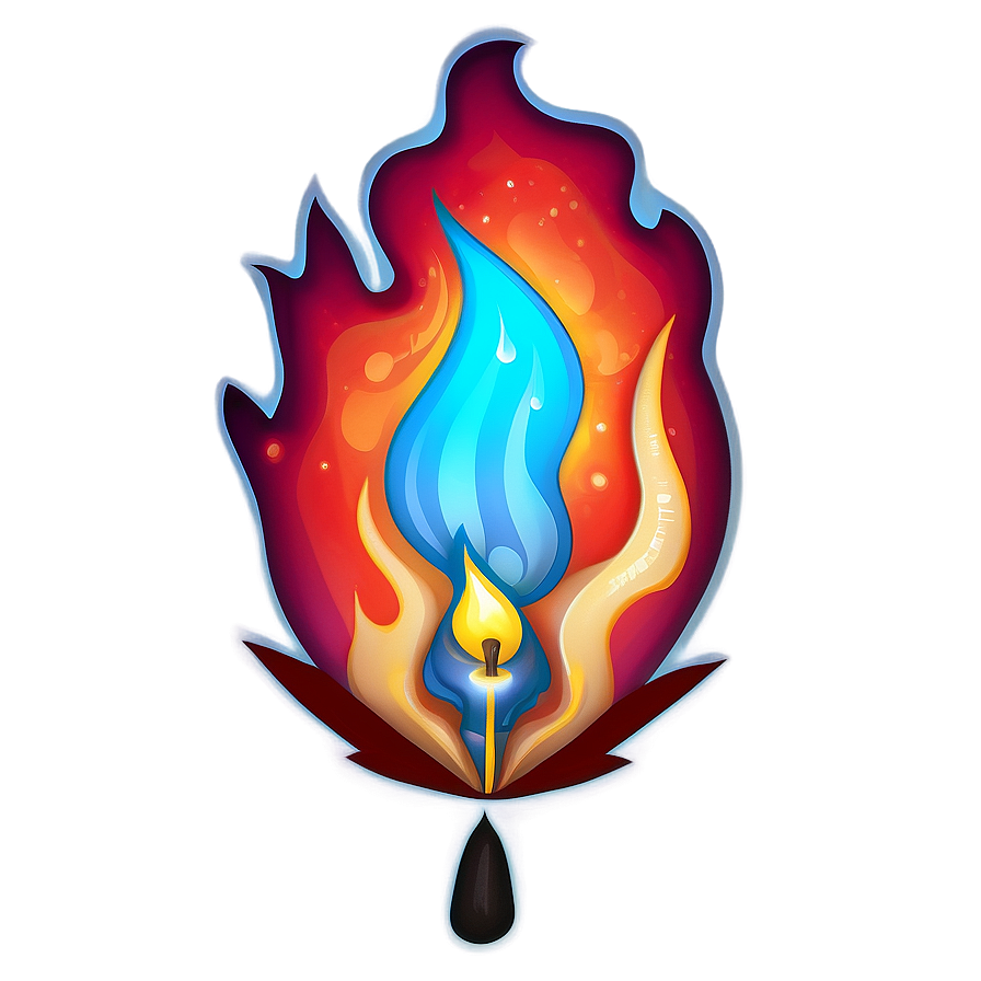 Bright Cartoon Fire Glow Png Fpn66