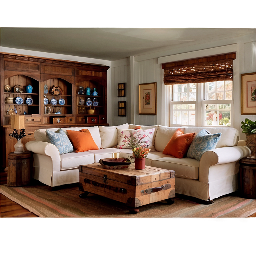 Bright Cottage Living Room Png Iar60