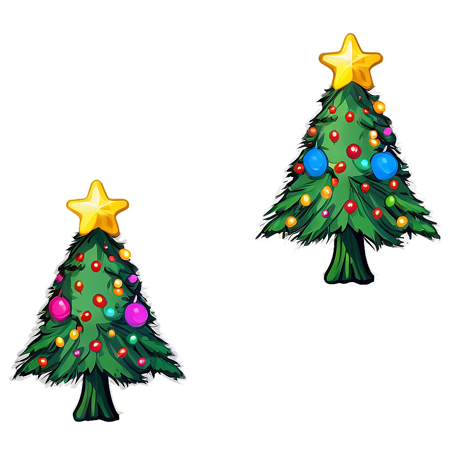 Bright Cute Christmas Tree Png Nuf3