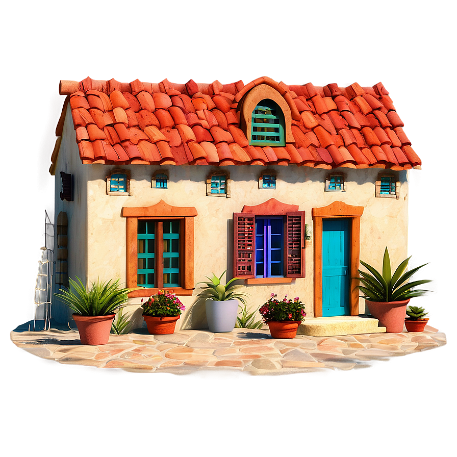 Bright Encanto House Scene Png 06122024