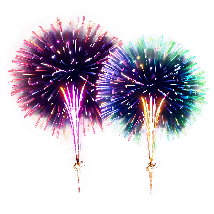 Bright Fireworks Png 05042024