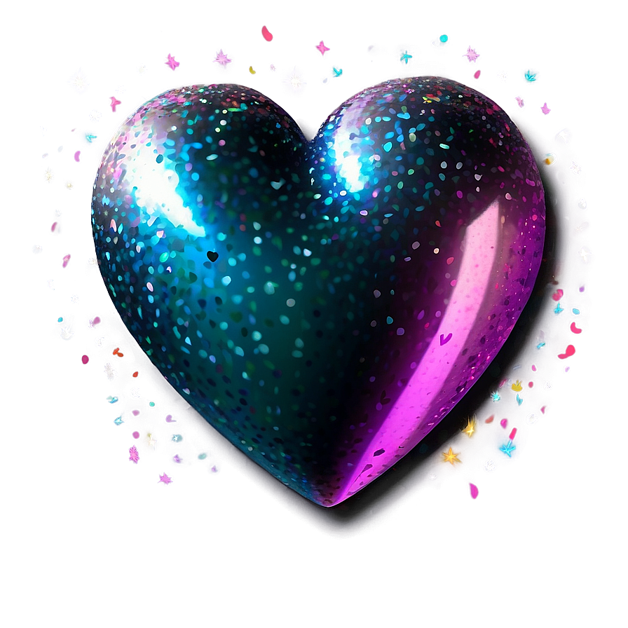 Bright Glitter Heart Png 06272024