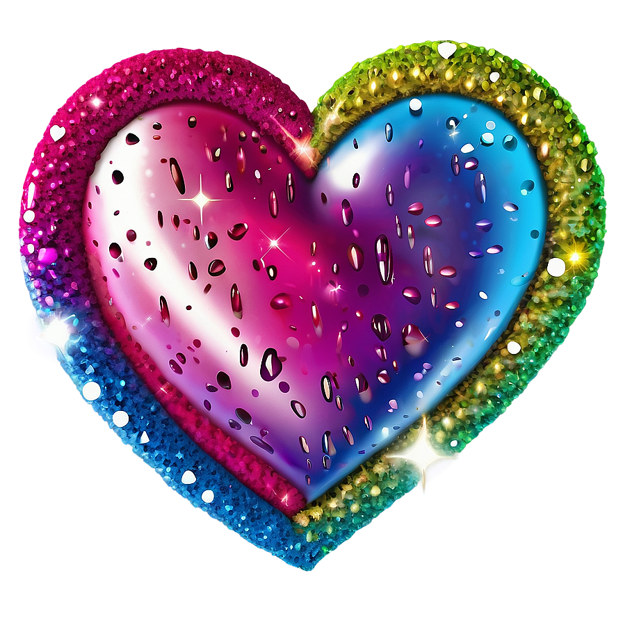 Bright Glitter Heart Png Ttv66