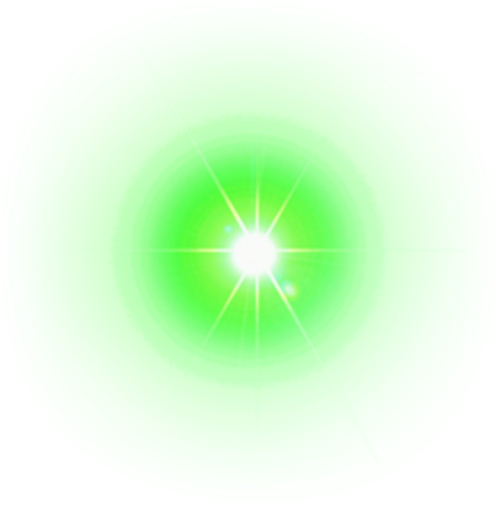 Bright Green Lens Flare Graphic