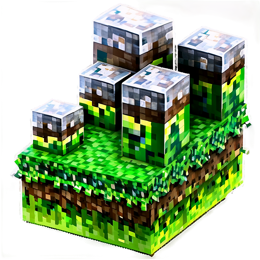 Bright Minecraft Grass Block Png Baf