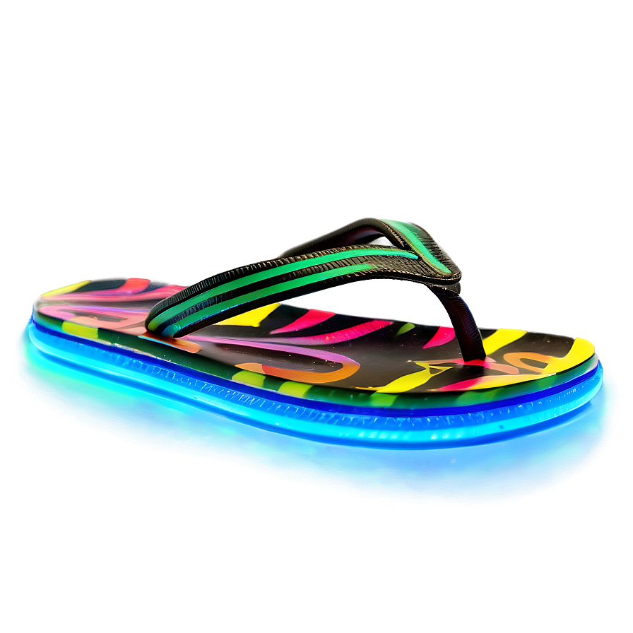 Bright Neon Flip Flop Png Jfr