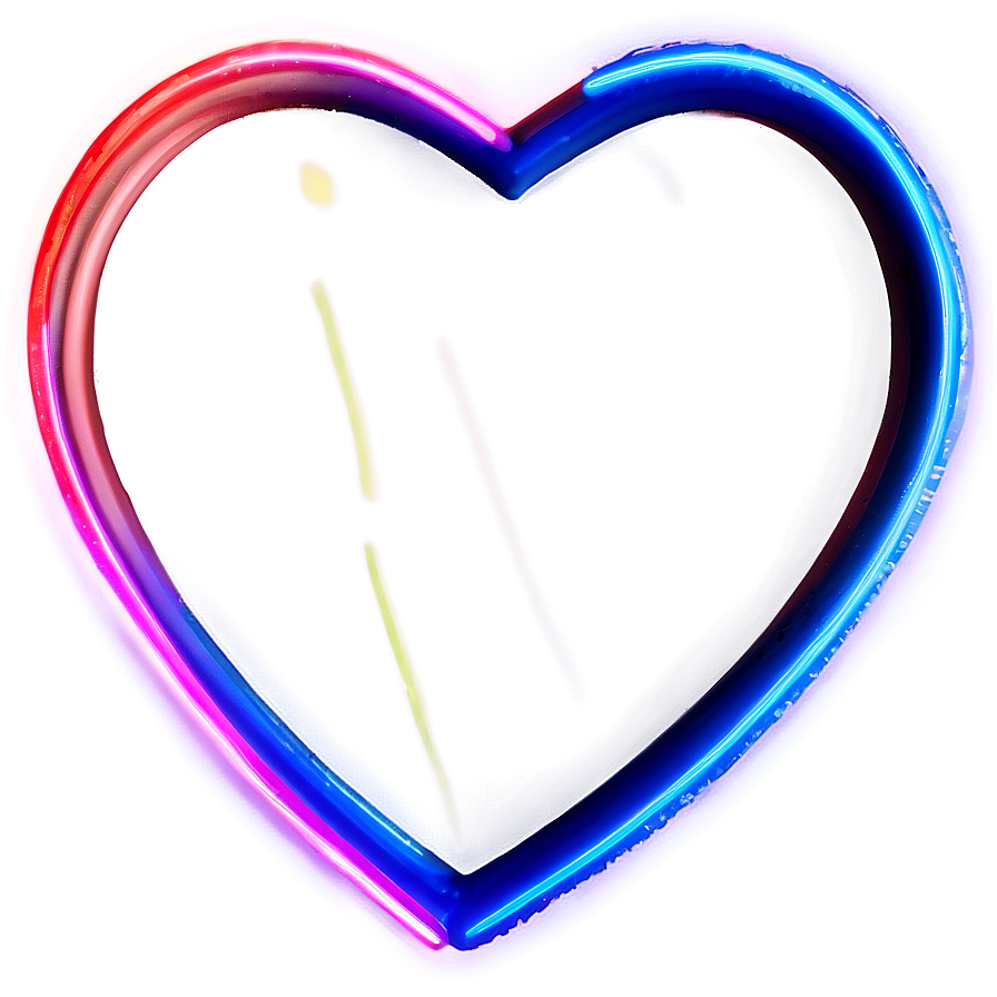 Bright Neon Heart Png 06122024