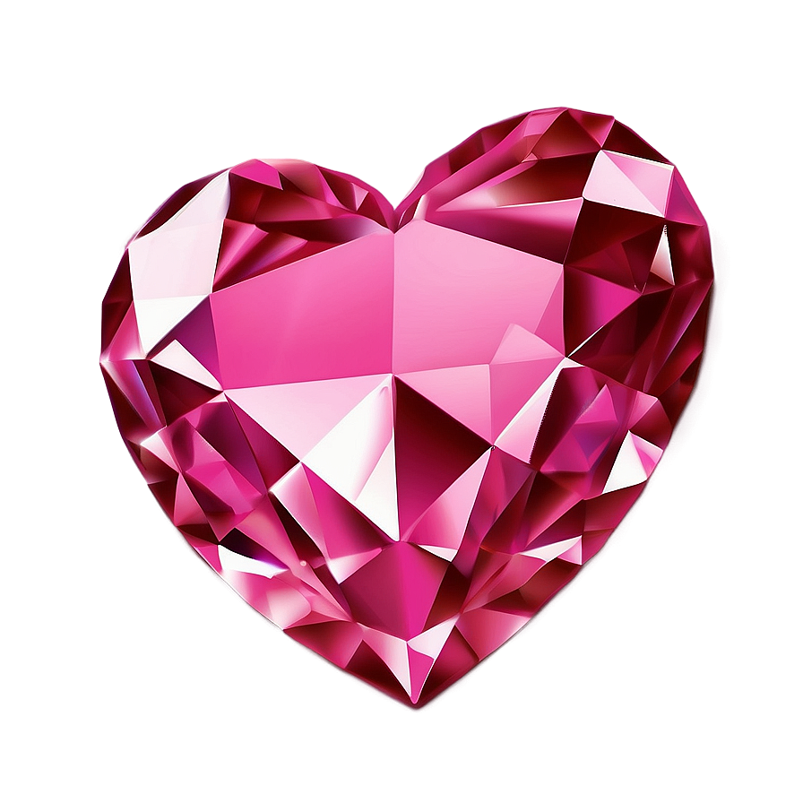 Bright Pink Heart Diamond Symbol Png 20