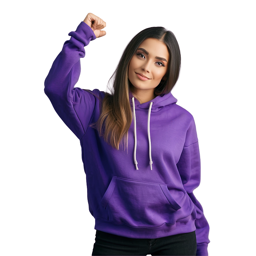 Bright Purple Hoodie Visual Png Xju