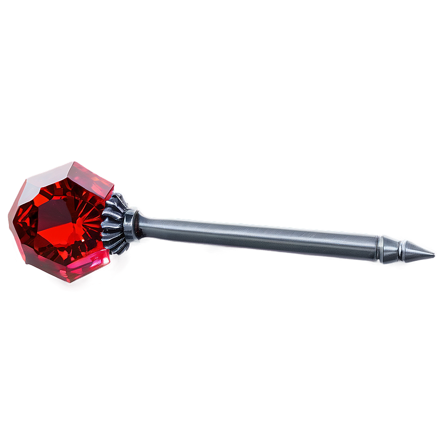 Bright Red Crystal Png 4