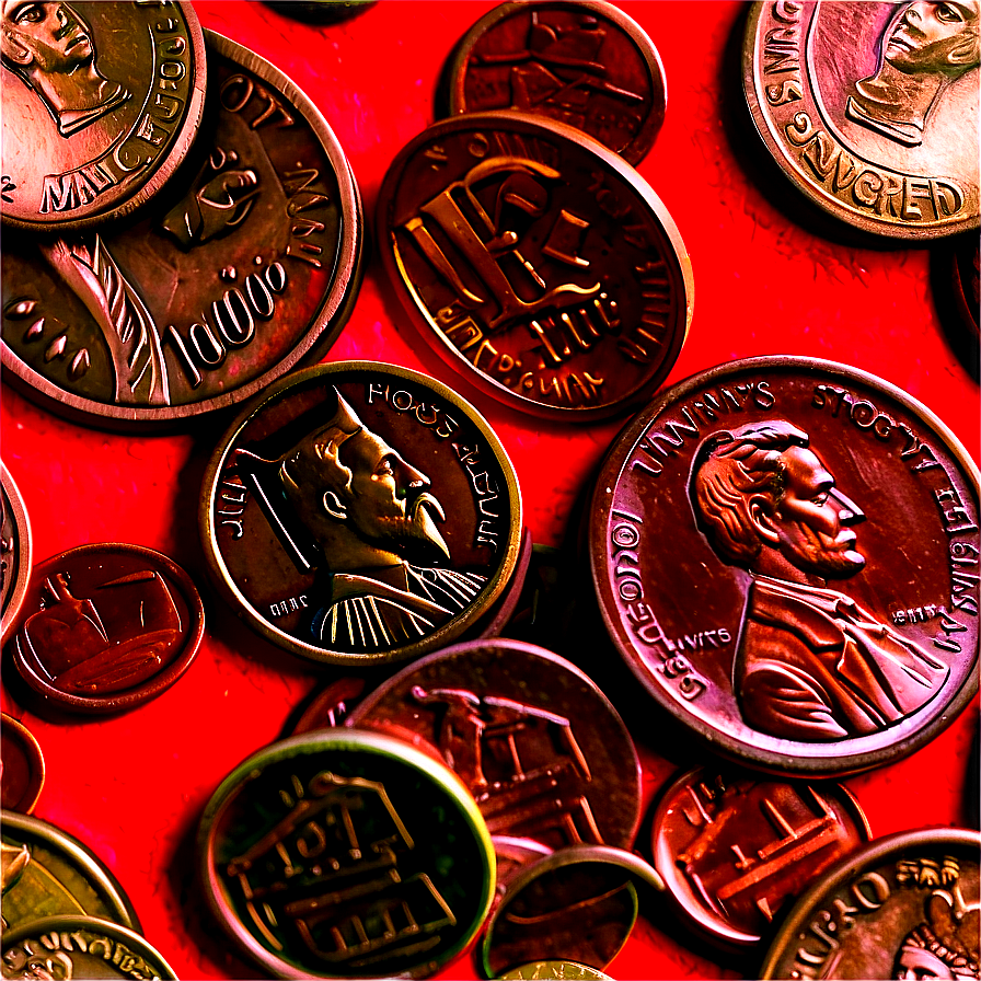 Bright Red Penny Png Agh82