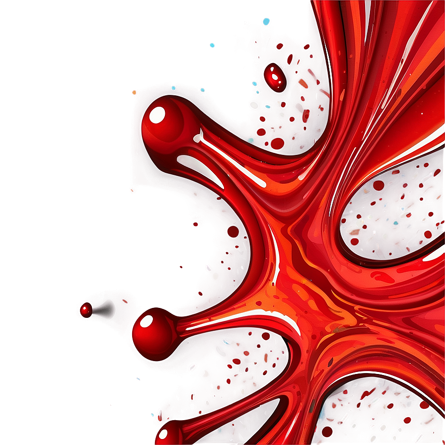 Bright Red Splash Pattern Png 06202024