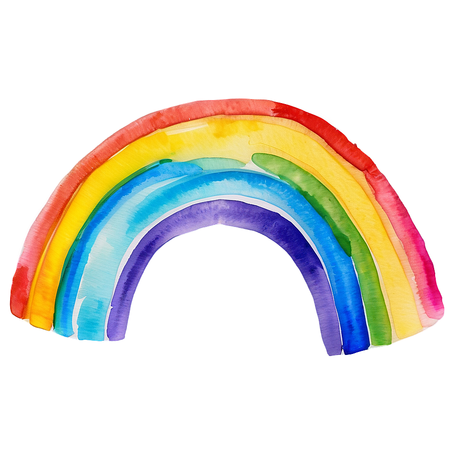 Bright Watercolor Rainbow Png Dmx