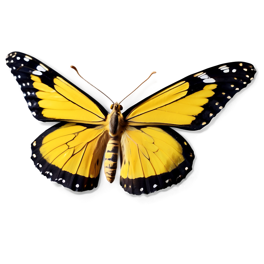 Bright Yellow Butterfly Png 06292024