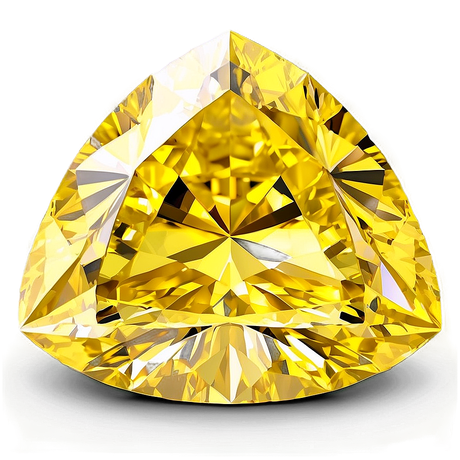 Bright Yellow Diamond Stone Png 06292024