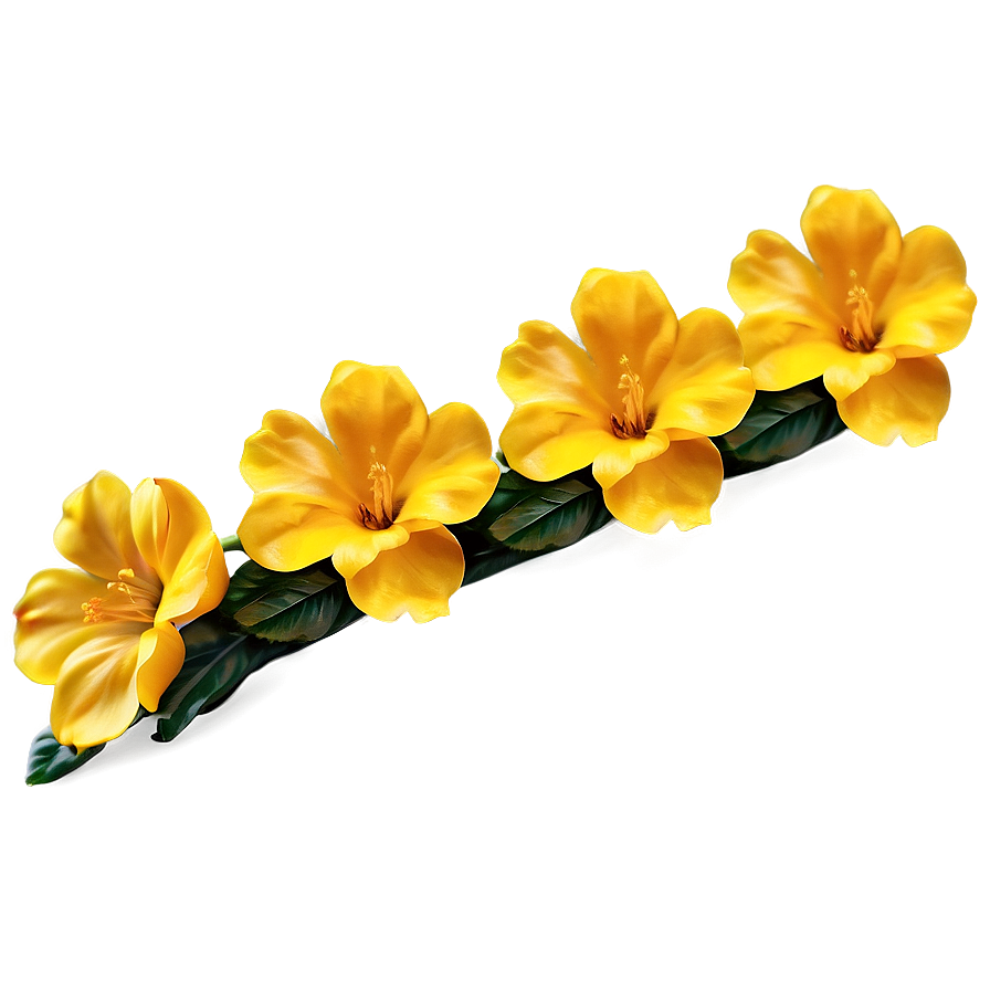 Bright Yellow Flowers Png Bys