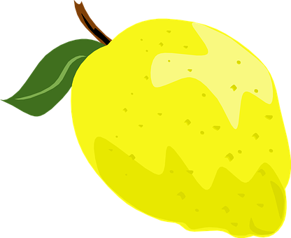 Bright Yellow Lemon Illustration