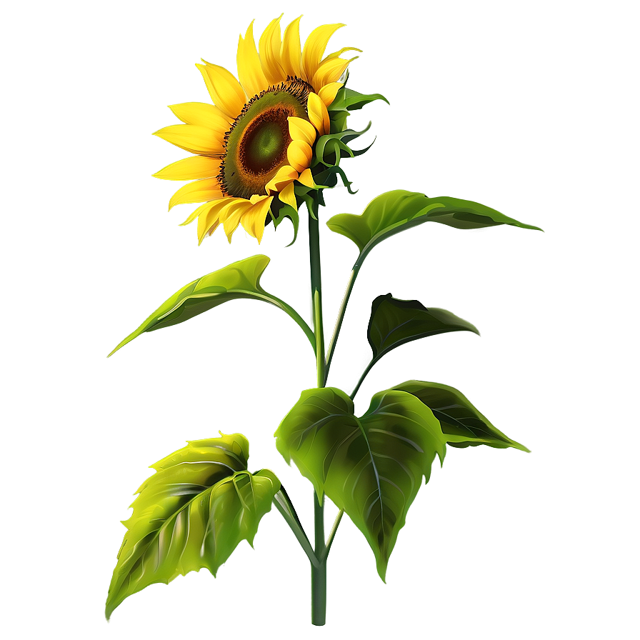 Bright Yellow Sunflower Png 82