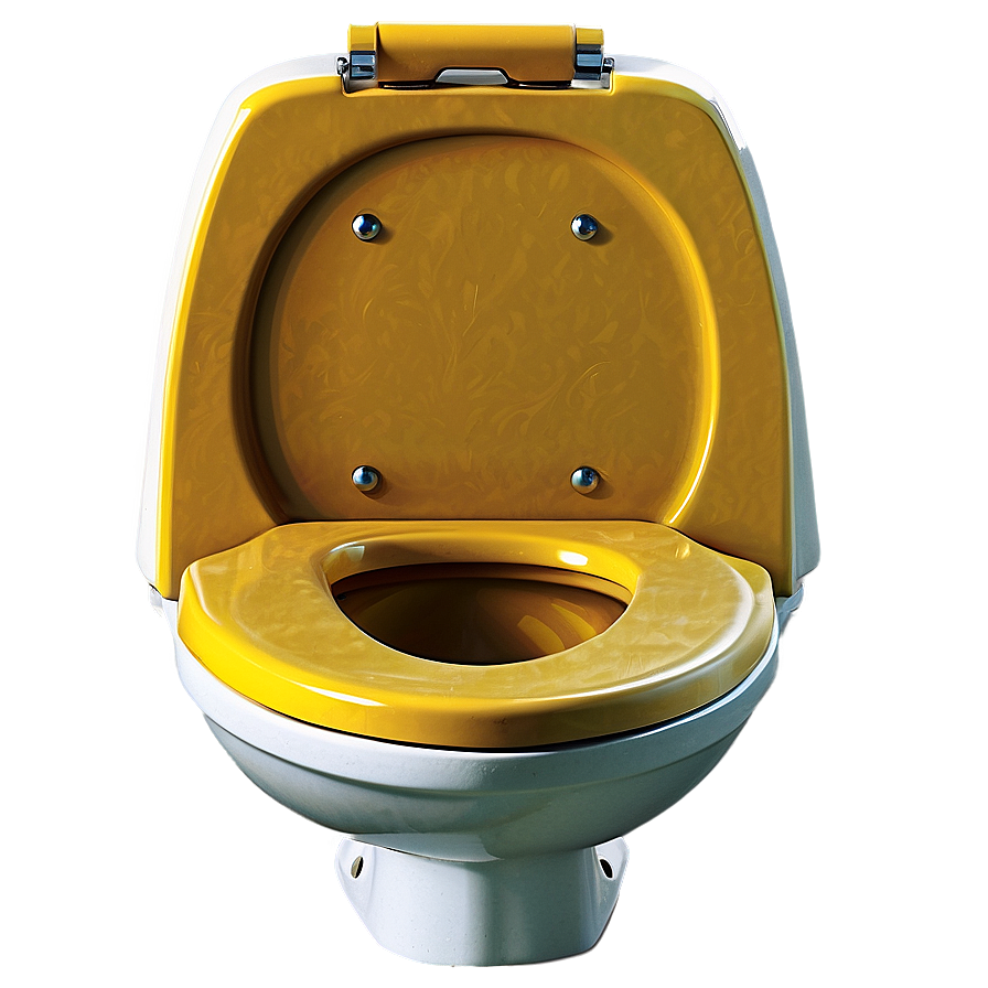 Bright Yellow Toilet Seat Png 06262024