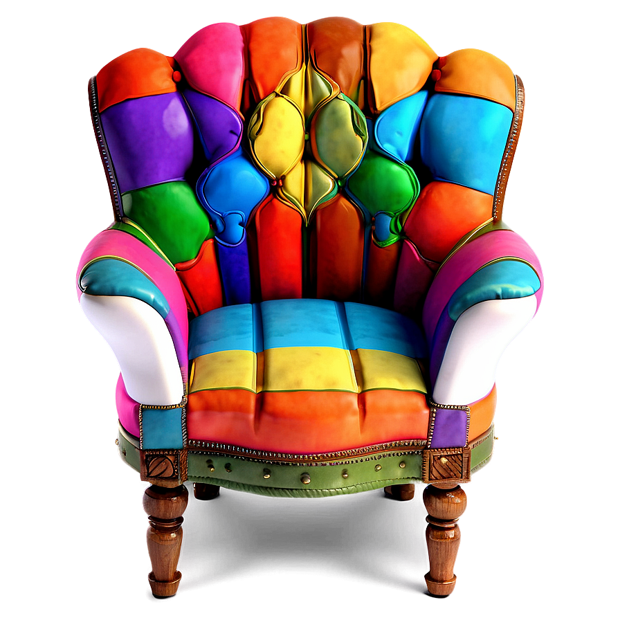 Brightly Colored Armchair Png 5