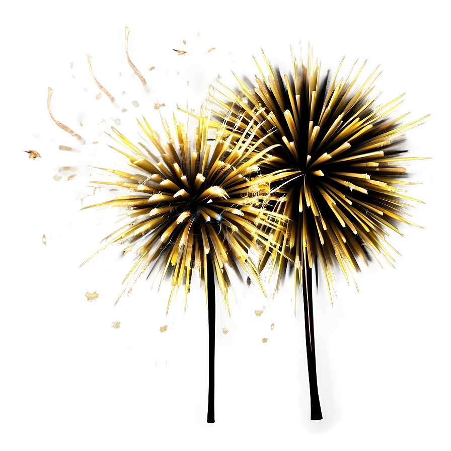 Brilliant Gold Fireworks Png 14