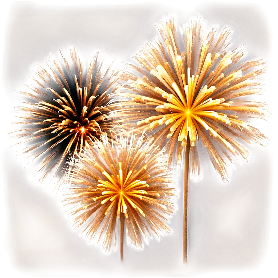 Brilliant Gold Fireworks Png 27