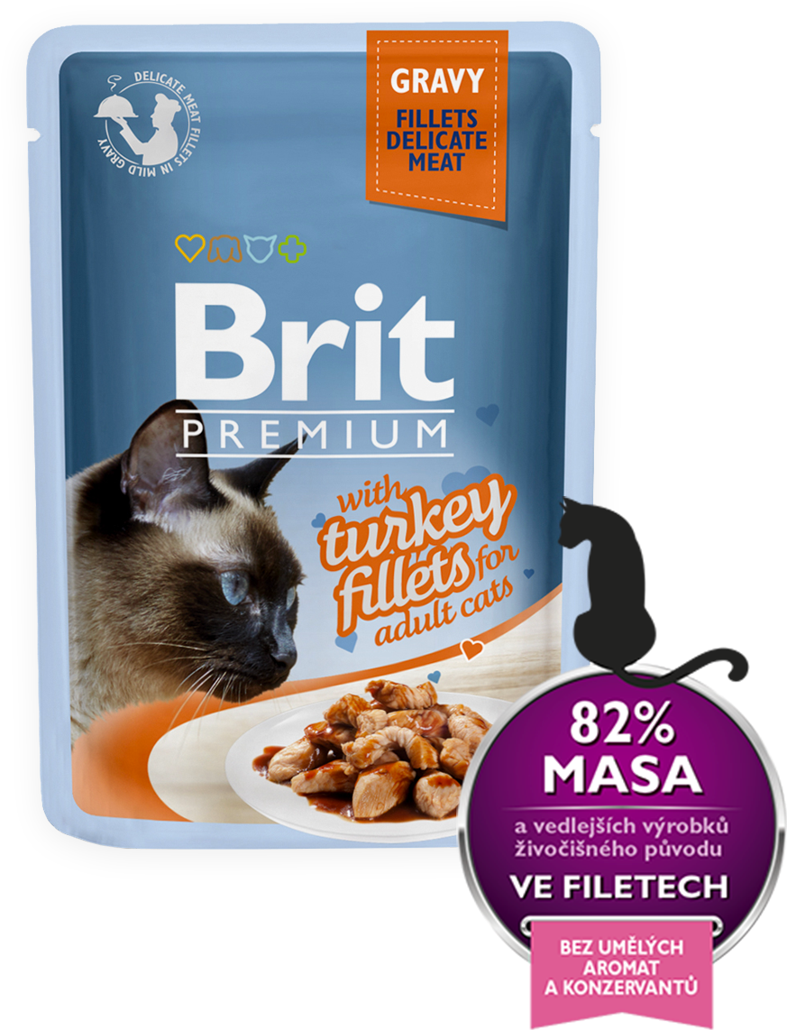 Brit Premium Cat Food Turkey Fillets Gravy