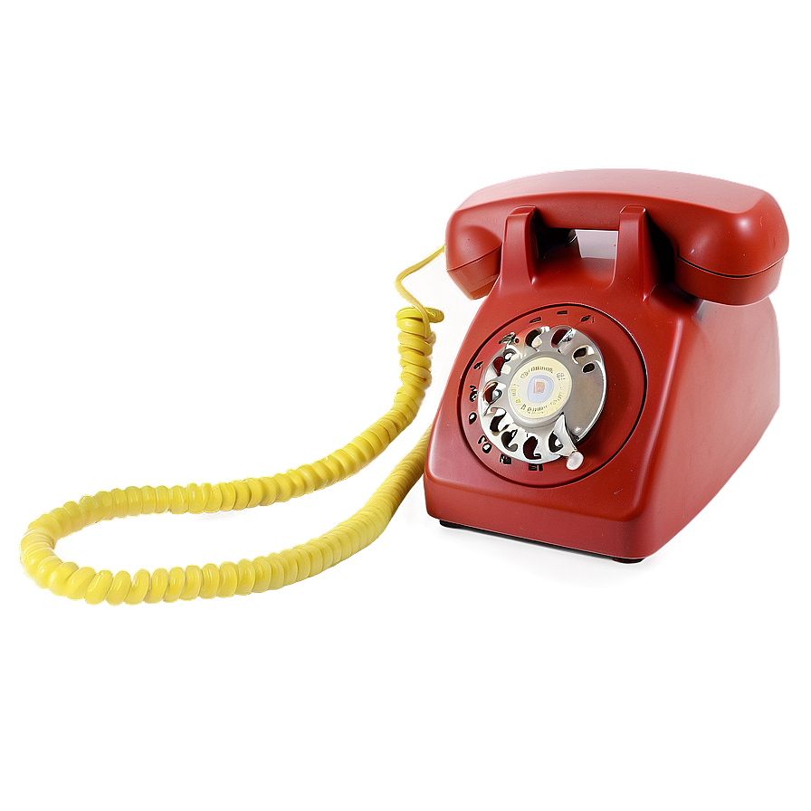 British Red Box Rotary Phone Png 06132024