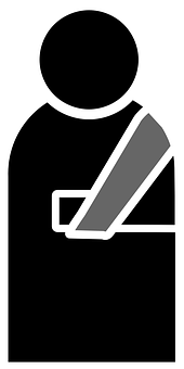 Broken Arm Sign Icon