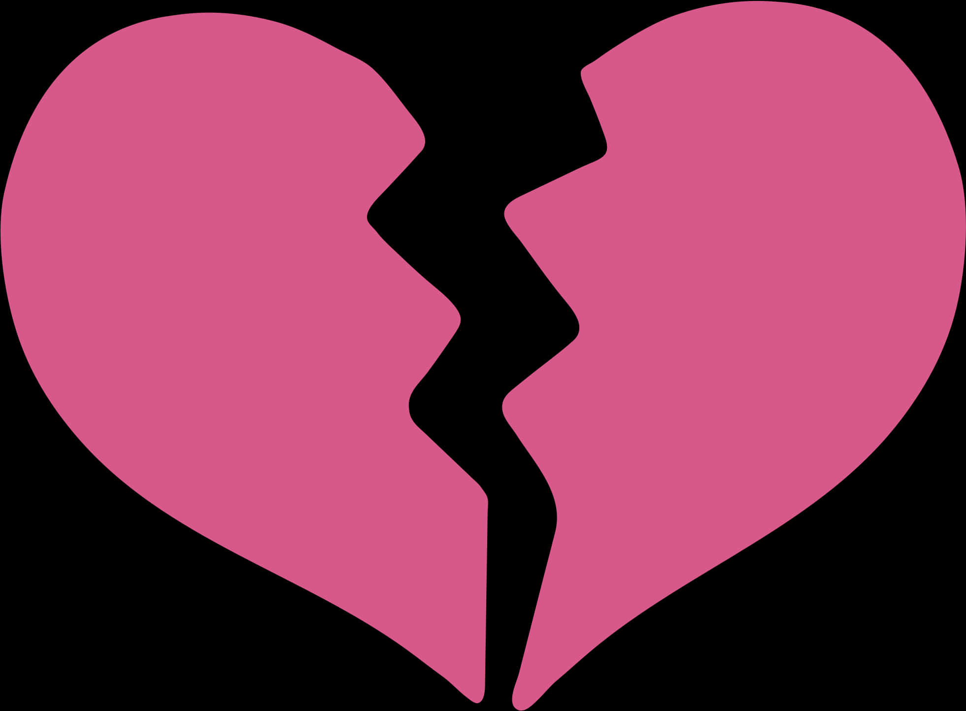 Broken Heart Icon Pink Background