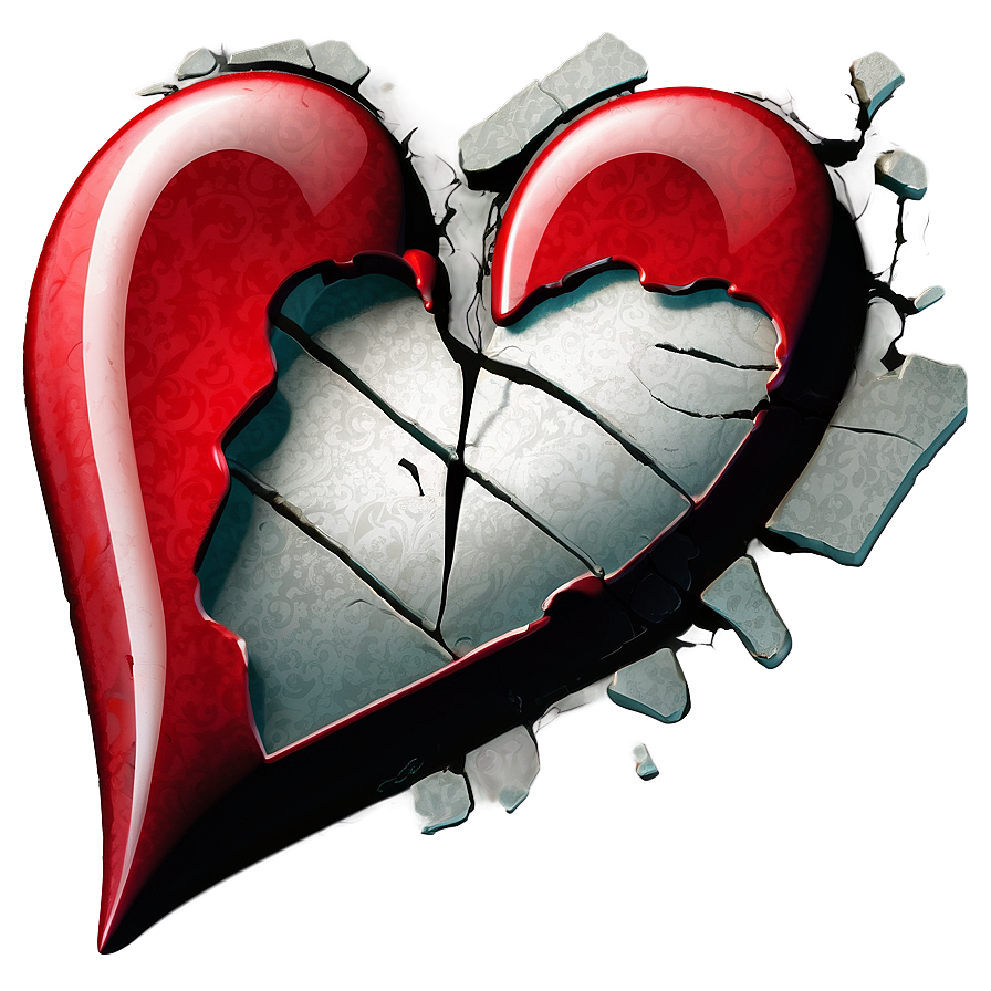 Broken Love Heart Png Njp